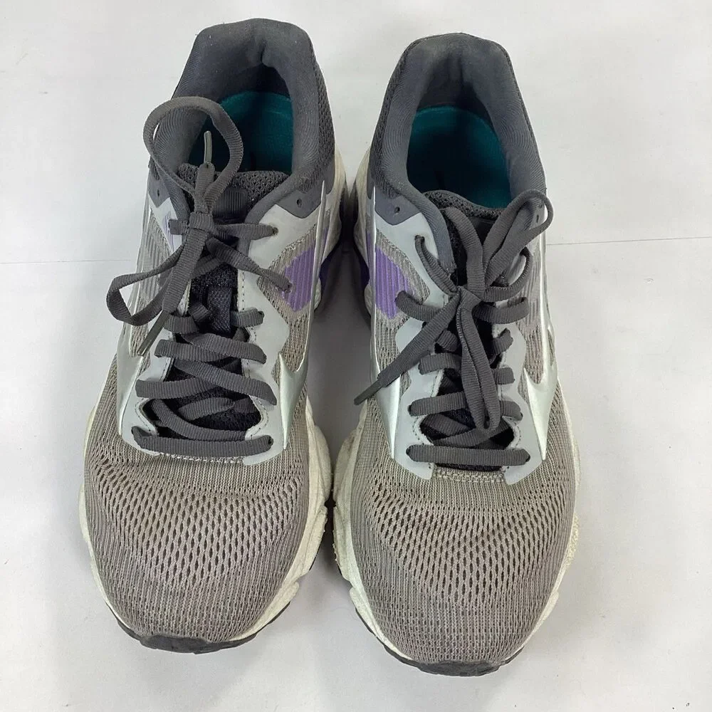 Mizuno Wave Inspire 16 Sneaker Shoes Womens Size 8.5 Gray Purple